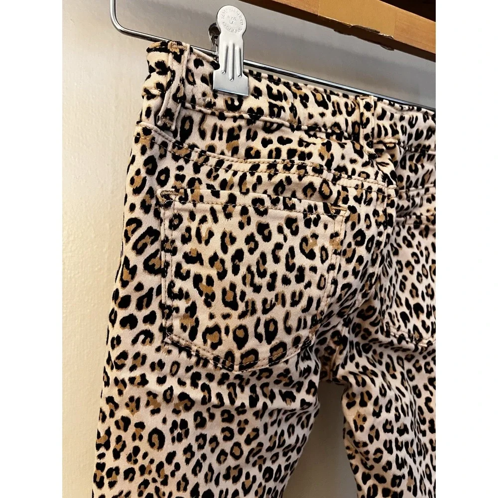 GAP Girls Kids Size 10 Pants Chinos Animal Print Adjustable Waist Stretch